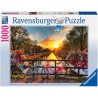 PUZZLE 1000 PEZZI BICICLETTE AD AMSTERDAM Ravensburger 19606 ORIGINALE softclick 70x50cm Ravensburger - 1