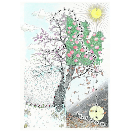 PUZZLE fabio vettori 4 STAGIONI made in italy 1080 PEZZI eco friendly 48,5 X 68,5 CM le formiche FABIO VETTORI - 1
