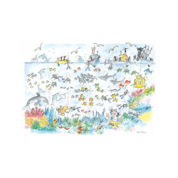 PUZZLE fabio vettori MARE made in italy 540 PEZZI eco friendly 34,5 X 49,5 CM le formiche