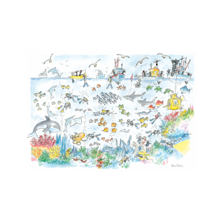 PUZZLE fabio vettori MARE made in italy 540 PEZZI eco friendly 34,5 X 49,5 CM le formiche FABIO VETTORI - 1