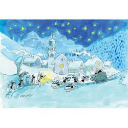 PUZZLE fabio vettori NEVICATA made in italy 540 PEZZI eco friendly 34,5 X 49,5 CM le formiche