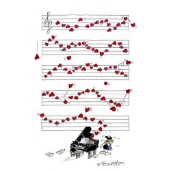 PUZZLE fabio vettori CUORICINI made in italy 540 PEZZI eco friendly 34,5 X 49,5 CM le formiche pentagramma