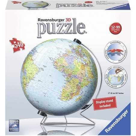 MAPPAMONDO con supporto PUZZLE 3D ravensburger 540 PEZZI con base ruotabile H 27,5 CM età 10+ Ravensburger - 1