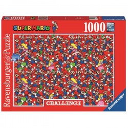 PUZZLE ravensburger SUPER MARIO CHALLENGE classic 1000 PEZZI 70 x 50 cm