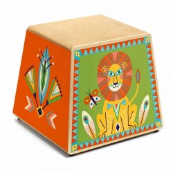 CAJON BOX DRUM animambo DJECO strumento musicale TAMBURO in legno DJ06014 età 4+ Djeco - 1