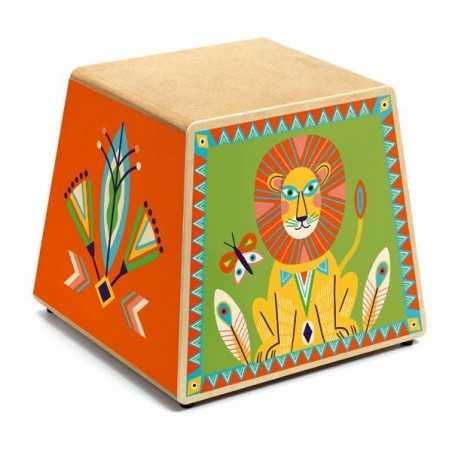 CAJON BOX DRUM animambo DJECO strumento musicale TAMBURO in legno DJ06014 età 4+ Djeco - 1