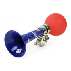 BIKE HORN in metallo TROMBETTA PER BICICLETTA legami SPAZIO rossa e blu