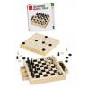 SCACCHI DAMA TRIA in legno DAL NEGRO set 3 GRANDI CLASSICI età 8+