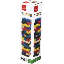 TORRE COLORATA CON MARTELLO in legno DAL NEGRO djenga GRANDE CLASSICO età 6+ DAL NEGRO - 1