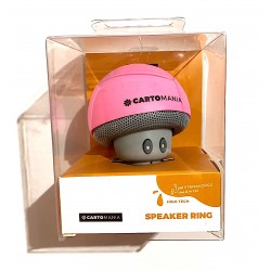 SPEAKER RING cassa bluetooth ROSA con cavo di ricarica WIRELESS cartomania SEVEN con ventosa 3 WATT SEVEN - 1