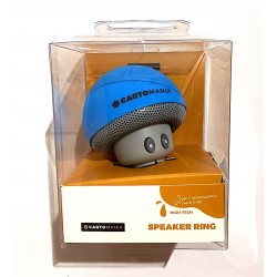 SPEAKER RING cassa bluetooth BLU con cavo di ricarica WIRELESS cartomania SEVEN con ventosa 3 WATT SEVEN - 1