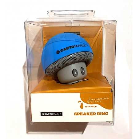 SPEAKER RING cassa bluetooth BLU con cavo di ricarica WIRELESS cartomania SEVEN con ventosa 3 WATT SEVEN - 1