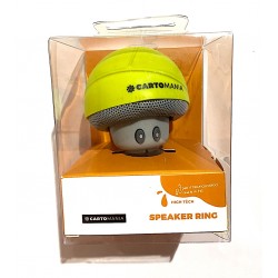 SPEAKER RING cassa bluetooth VERDE con cavo di ricarica WIRELESS cartomania SEVEN con ventosa 3 WATT SEVEN - 1