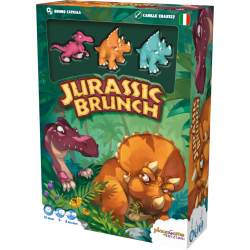 JURASSIC BRUNCH in italiano DINOSAURI gioco UNO CONTRO UNO 11 miniature PLAYA GAME EDIZIONI età 7+