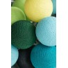 LUCI HAPPY LIGHTS KINGFISHER fila 20 palline colorate in corda con lampadine LED e spina