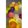 LUCI HAPPY LIGHTS AMSTERDAM fila 20 palline colorate in corda con lampadine LED USB