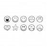 STAMPO EASY SMILEY WORLD set di 10 stampini TIMBRI già muniti di inchiostro ALADINE senza tampone Aladine - 2