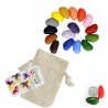 CRAYON ROCKS pastelli a cera SET DI 16 COLORI con sacchetto in cotone CERA DI SOIA età 3+ CRAYON ROCKS - 1