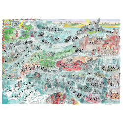 PUZZLE fabio vettori DIVINA COMMEDIA INFERNO made in italy 1080 PEZZI eco friendly 48,5 X 68,5 CM le formiche FABIO VETTORI - 1