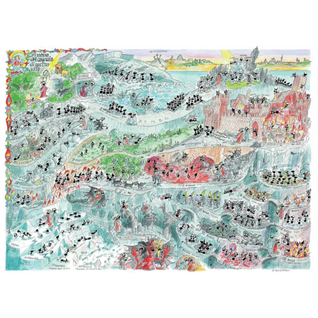 PUZZLE fabio vettori DIVINA COMMEDIA INFERNO made in italy 1080 PEZZI eco friendly 48,5 X 68,5 CM le formiche FABIO VETTORI - 1