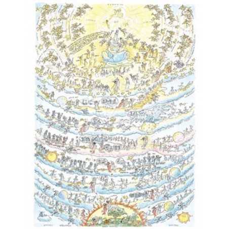 PUZZLE fabio vettori DIVINA COMMEDIA PARADISO made in italy 1080 PEZZI le formiche 48,5 X 68,5 CM FABIO VETTORI - 1