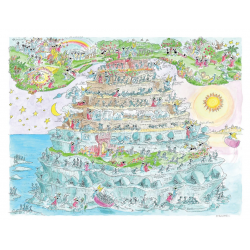 PUZZLE fabio vettori DIVINA COMMEDIA PURGATORIO made in italy 1080 PEZZI le formiche 48,5 X 68,5 CM FABIO VETTORI - 1