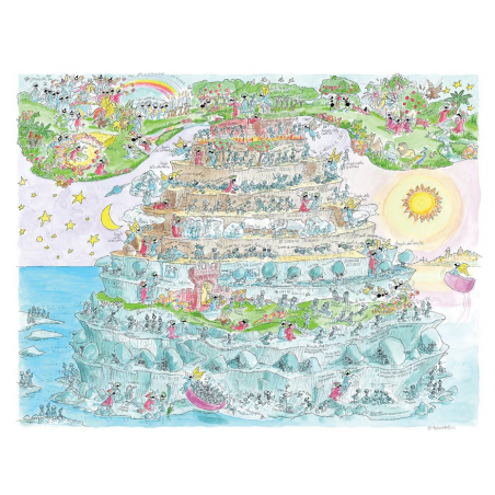 PUZZLE fabio vettori DIVINA COMMEDIA PURGATORIO made in italy 1080 PEZZI le formiche 48,5 X 68,5 CM FABIO VETTORI - 1
