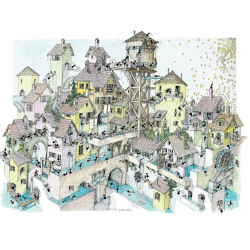 PUZZLE fabio vettori CITTA' DELL'ACQUA made in italy 1080 PEZZI eco friendly 48,5 X 68,5 CM le formiche FABIO VETTORI - 1