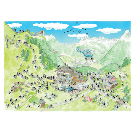 PUZZLE fabio vettori MOUNTAIN BIKE made in italy 1080 PEZZI eco friendly 48,5 X 68,5 CM le formiche FABIO VETTORI - 1