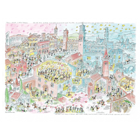 PUZZLE fabio vettori ROMEO E GIULIETTA made in italy 1080 PEZZI eco friendly 48,5 X 68,5 CM le formiche FABIO VETTORI - 1