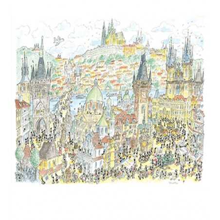 PUZZLE fabio vettori PRAGA made in italy 1080 PEZZI eco friendly 48,5 X 68,5 CM le formiche FABIO VETTORI - 1
