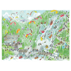 PUZZLE fabio vettori CASCATA made in italy 1080 PEZZI eco friendly 48,5 X 68,5 CM le formiche FABIO VETTORI - 1
