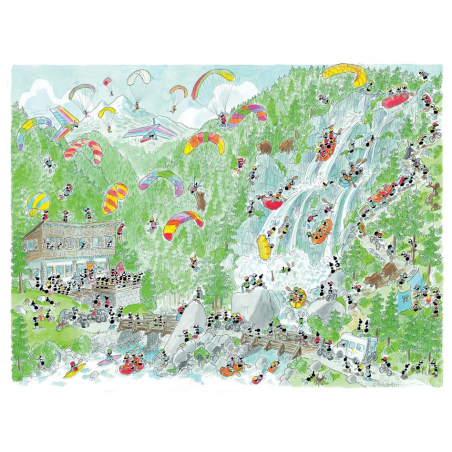 PUZZLE fabio vettori CASCATA made in italy 1080 PEZZI eco friendly 48,5 X 68,5 CM le formiche FABIO VETTORI - 1