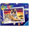TIGRE kit artistico CREART ravensburger 16 COLORI con cornice MAJESTIC TIGER età 11+ Ravensburger - 1