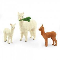 FAMIGLIA DI ALPACA schleich WILD LIFE miniature in resina 42544 ANIMALI età 3+ Schleich - 1