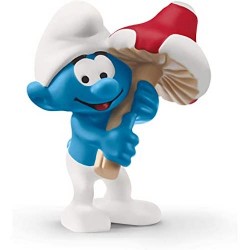PUFFO CON FUNGO i puffi THE SMURFS originali SCHLEICH miniature in resina PERSONAGGI età 3+ Schleich - 1