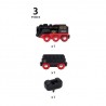 TRENO A BATTERIA locomotiva VAPORE FREDDO trenino BRIO 33884 steaming train WORLD età 3+ BRIO - 7