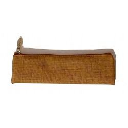 ASTUCCIO saccuccioli MINI BUSTINA tinta unita MARRONE con zip LEBEZ LEBEZ - 1