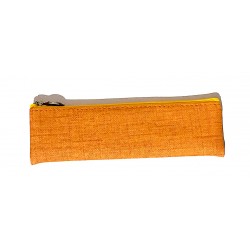 ASTUCCIO saccuccioli MINI BUSTINA tinta unita ARANCIONE con zip LEBEZ LEBEZ - 1