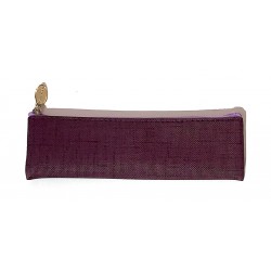 ASTUCCIO saccuccioli MINI BUSTINA tinta unita VIOLA con zip LEBEZ LEBEZ - 1