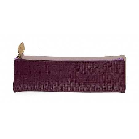 ASTUCCIO saccuccioli MINI BUSTINA tinta unita VIOLA con zip LEBEZ LEBEZ - 1