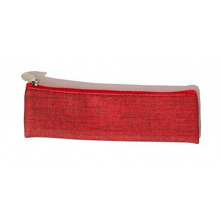 ASTUCCIO saccuccioli MINI BUSTINA tinta unita ROSSO con zip LEBEZ LEBEZ - 1