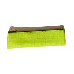 ASTUCCIO saccuccioli MINI BUSTINA tinta unita VERDE con zip LEBEZ LEBEZ - 1