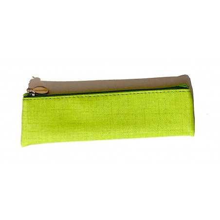 ASTUCCIO saccuccioli MINI BUSTINA tinta unita VERDE con zip LEBEZ LEBEZ - 1