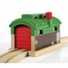 RIMESSA PASSANTE treni legno BRIO trenino 33574 TRAIN GARAGE
