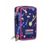 ASTUCCIO 3 ZIP triplo scomparto LOVE YOUR SOUL tre piani SEVEN accessoriato SCUOLA SEVEN - 2