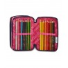 ASTUCCIO 3 ZIP triplo scomparto LOVE YOUR SOUL tre piani SEVEN accessoriato SCUOLA SEVEN - 7