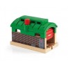 RIMESSA PASSANTE treni legno BRIO trenino 33574 TRAIN GARAGE