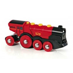 GRANDE LOCOMOTIVA ELETTRICA ROSSA BRIO trenino 33592 MIGHTY RED ACTION LOCOMOTIVE