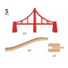 PONTE A DUE CAMPATE treni in legno BRIO trenino 33683 DOUBLE SUSPENSION BRIDGE